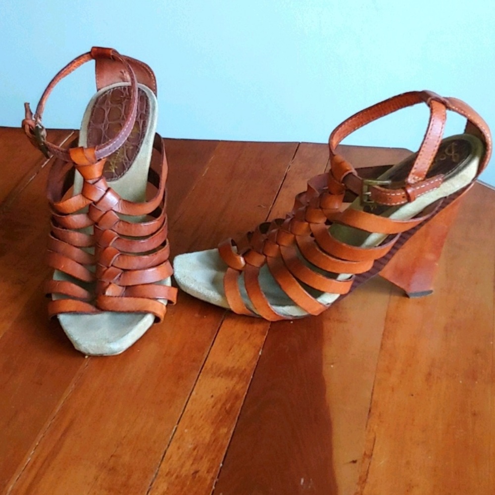 Sam Edelman leather wedge sandal